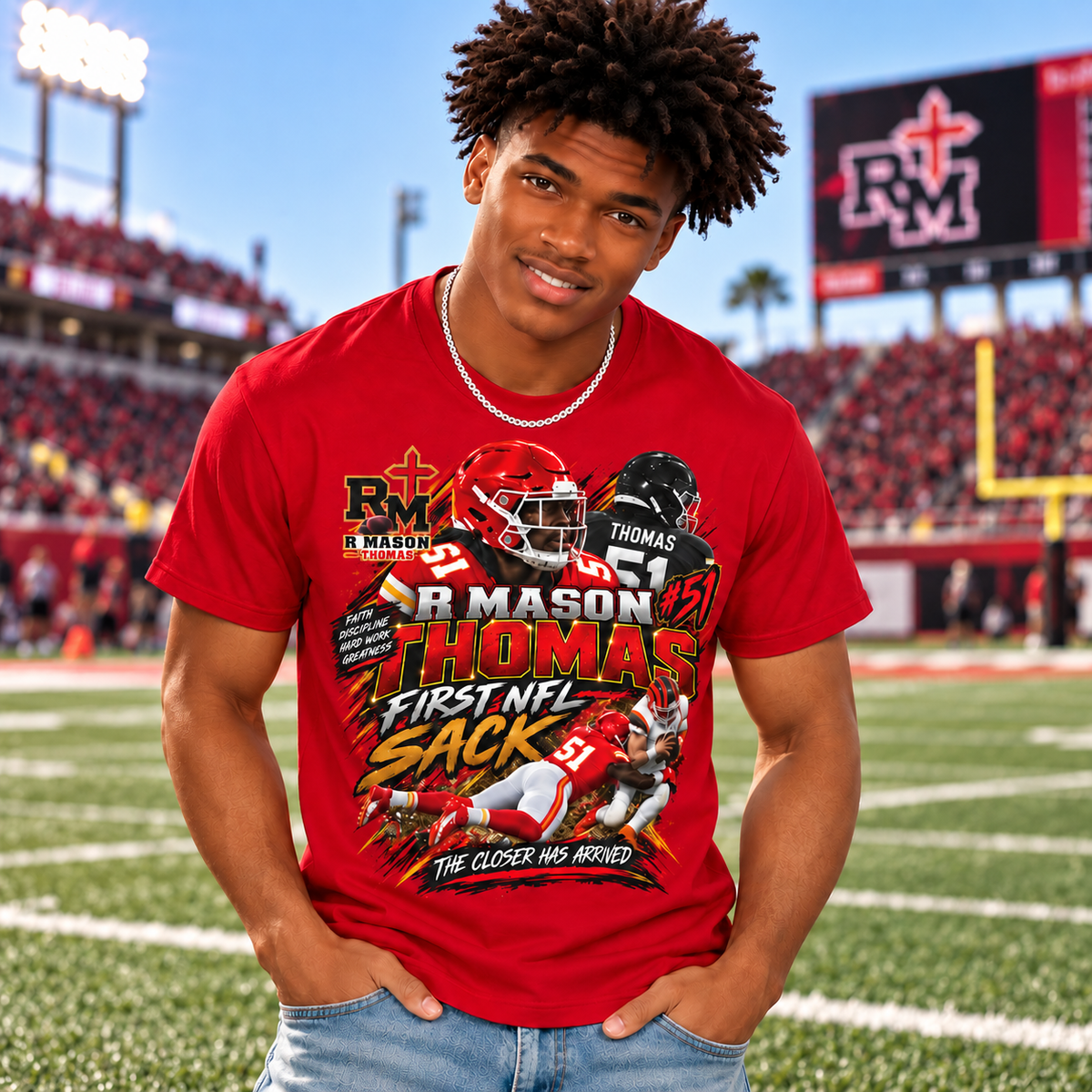 R Mason Thomas NFL First Sack T-Shirt (Men)
