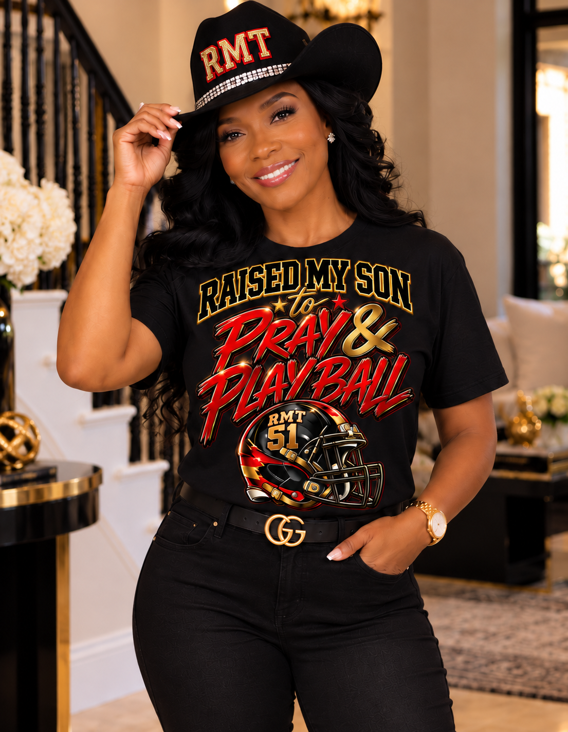 Football Mom T-Shirt- RMT Legacy Pray & Play #51